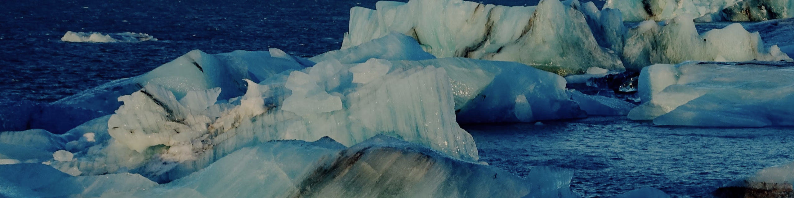 The global warming effect on glacial ice.